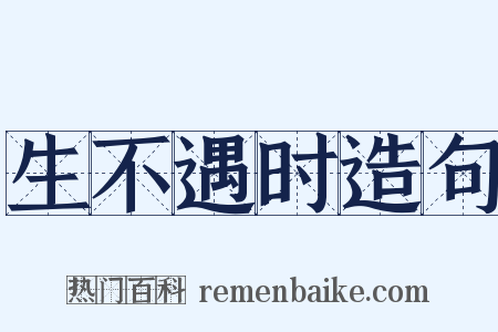 生不遇时造句是什么意思的图片